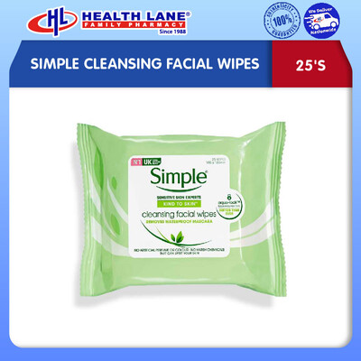 SIMPLE CLEANSING FACIAL WIPES (25'S)